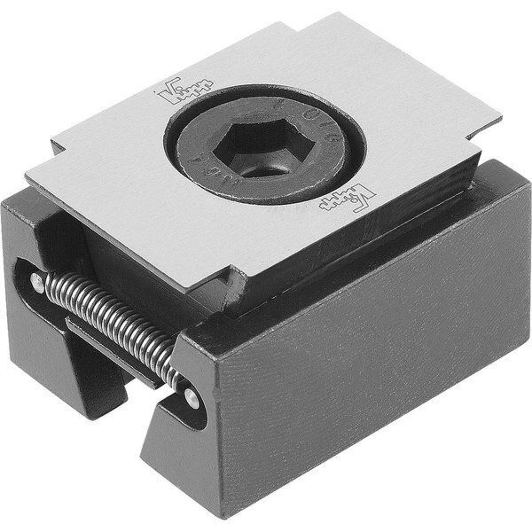 Wedge Clamp Wide, Smooth B=48, Carbon Steel Black Hardened, Kipp, Mfr#: K0039.1216